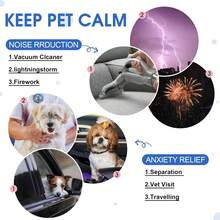 1 件装狗狗镇静背心，柔软连帽狗狗焦虑缓解背心，隔离宠物耳朵噪音，适合小型/中型/大型犬，四季皆宜 - 紫色 - 查看 8