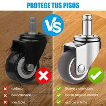 5 piezas Ruedas para Silla de Oficina de 2 Pulgadas.Ruedas para Silla Gamer.Ruedas de Goma Giratorias Silenciosas.Tipo de varilla.Hecho de acero puro, duradero, dirección flexible. - 1 - Ver 5