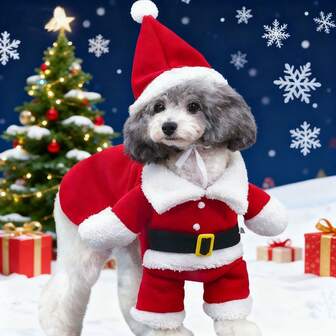 Christmas Pet Clothes, Warm Cat & Dog Holiday Outfits For Autumn/Winter