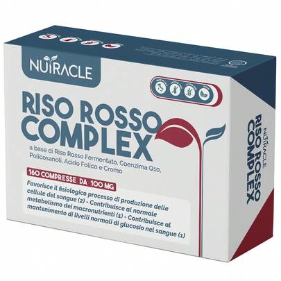 Nutracle Riso Rosso Fermentato 160 compresse - Integratore Colesterolo con Monacolina, Acido Folico, Coenzima Q10, Policosanoli