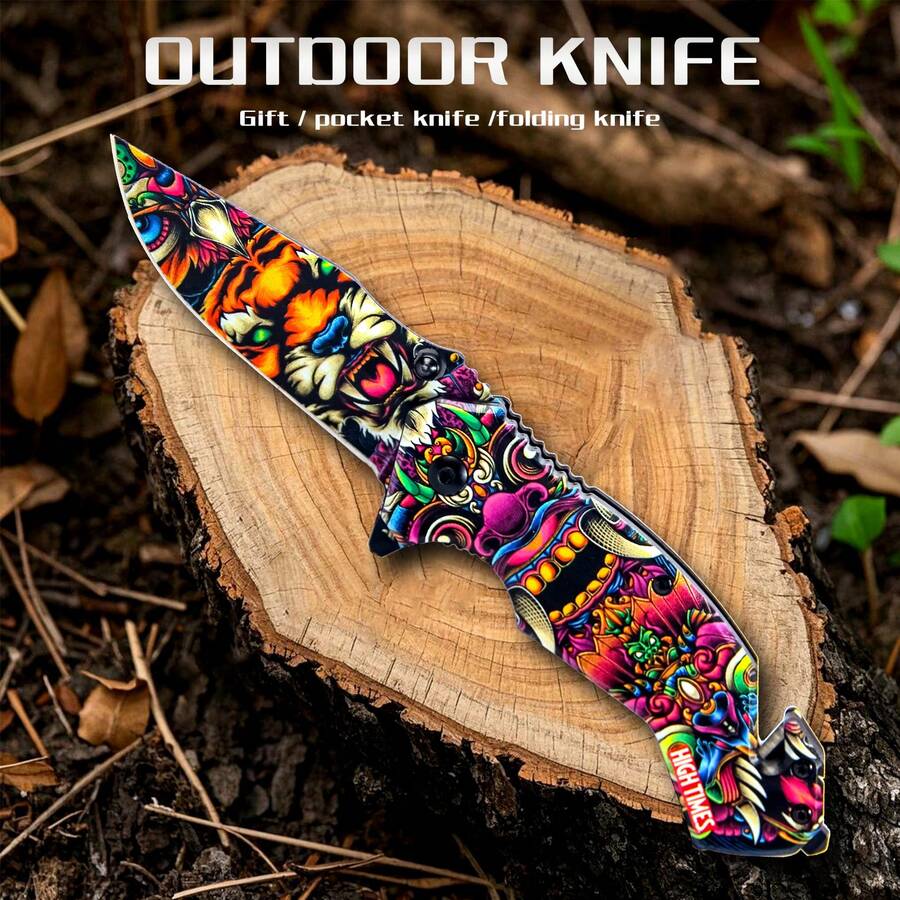 3.5-Inch Stainless Steel Fruit Knife With A 3D-Printed Textured Handle. It Is A High-Quality Kitchen Meat-Cutting Knife With A Sharp Blade, Suitable For Professional Cooking And Home Use. It Is A Must-Have For Families And Also An Excellent Choice For Father's Day Gifts. - 玫紅色 - 查看 1