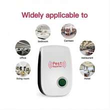 1 pezzo Repellente per parassiti a ultrasuoni - Dì addio a topi e insetti! Nuovo repellente per parassiti a doppia frequenza a ultrasuoni ed elettromagnetico di ultima generazione, adatto per case con bambini e famiglie. Un solo dispositivo risolve il problema di topi, zanzare, cimici dei letti, pulci e altro ancora. Rimozione fisica dei parassiti, silenzioso e adatto per case, hotel, magazzini, uffici e altro. Facile installazione, fornisce uno spazio interno pulito e senza preoccupazioni. Regalo di Natale/Ognissanti. - Spina tipo C UE (220-240 V) - Visualizzare 8
