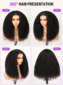 MEGALOOK Jerry Curly Wig 6x6 T-Part Lace Glueless Wig - 100% Human Hair Pre Cut Lace Closure Wig Pre Plucked & Bleached Knots Hairline With Breathable Cap Beginner Friendly Curly Wig 10-24 Inch Long Bob Wig - No Glue Needed Beginner Friendly Long-Lasting Lightweight Cap All-Day Comfort Minimal Shedding For Daily Use