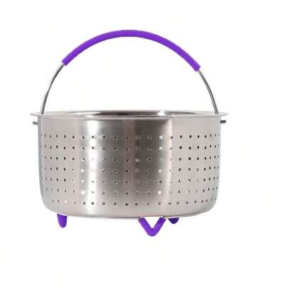 Portable Steamer Basket, Steamer Draining Basket, Suitable For Instant Pot Accessories, 304 Stainless Steel Filter And Insert, Other Pressure Cookers And Pots, With Handle