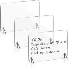 3 Pack Acrylic Dry Erase Board And Marker Glass Alternative Clear Memo Tablet Desktop Display Frameless Small Writing Whiteboard With Stand For School Office Home(5.91 X 7.87 Inch) - 5,91 x 7,87 inch - Xem 8