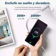 Compatible con la carga rápida VOOC de OPPO, Realme y 1+. Disponible en 80 W ofrece carga rápida para teléfonos móviles.Cargador de pared con cable de carga rápida USB C a Tipo C de 2 m - Blanco - Ver 5