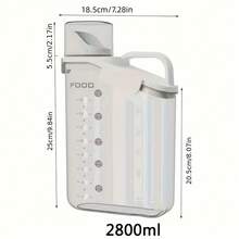 1个67.63/101.44盎司密封宠物食品储物盒 - 防潮、透明，带量杯和提手 - 非常适合整理犬猫干粮，方便喂食，耐用PP材质，宠物食品储物盒 - 彩色 - 查看 3