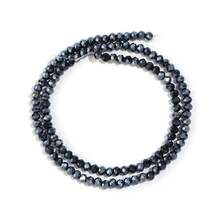 1 件镀黑玛瑙切割算盘珠水晶扁珠，多色，3/4/6/8/10 毫米，时尚多彩可爱镀色百搭多功能手工 DIY 串珠，手链、项链、珠宝制作、手机链、钥匙扣的隔珠 - 電鍍黑膽石色 - 查看 11