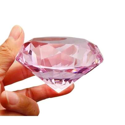 10 Colors Crystal Diamond Shaped Paperweight Decorative Cut Glass Giant Gemstone Wedding Office Desktop Ornament Birthday Gifts(100mm)