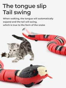Intelligent Interactive Cat Toy, Automatic Electric Snake, Cat Teaser Game, USB Rechargeable, Suitable For Cats, Dogs And Other Pets - Multicolor - View 6