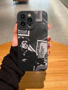 Gun Man Dollar Sign Collage Pattern Shockproof Phone Case Compatible With IPhone 16 Pro Max, 14, 13, 12, 11 Pro Max, XS Max, X, XR, 8, 7, Suitable As Birthday Gift, For Girlfriend, Boyfriend Or Personal Use Waterproof Anti-Fall Scratch Resistant,Suitable For IPhone 17 Air - 黑色 - 查看 2