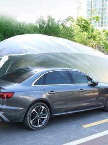 Clear Plastic Car Cover | Disposable Transparent All-Weather Pe Film Car Protector For Rain, Snow, Dust, Uv Protection | Universal Fit For Sedans, Suvs, Trucks, Vehicles | Outdoor Indoor Use, Short-Term Parking, Storage, Dust Shield, Emergency Storm Cover, Car Wash Drying, Dealership Lot Protection | Waterproof, Lightweight, Tear-Resistant,Beach,Summer,Vacation,Holiday,Travel Essential,Going Out Tops,Household Items - 透明 - 查看 5