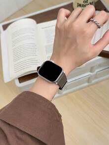 1 Pc Leather Loop Compatible With Apple Watch Band Women Bracelet Sport 38mm 40mm 41mm 42mm 44mm 45mm 46mm 49mm , Strap Compatible With Apple Watch Watchband Series Ultra 10/9/8/7/6/5/4/3/2/1 SE