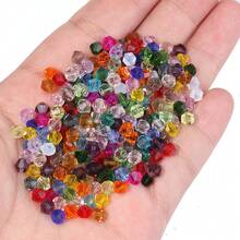 200顆/袋 4mm 小水晶扁珠，水晶玻璃珠，混色珠子，用於珠寶製作、DIY配件、項鍊、手鍊、手工藝品 - 4mm(200pcs) - 查看 5