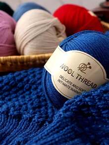 1 卷混合颜色 70% 澳大利亚羊毛，30% 抗起球纤维，50g/1.76oz 粗废纱，用于 DIY 手工围巾、披肩和毛衣 - 柔软、蓬松、抗起球工艺纱线 - 彩色 - 查看 6