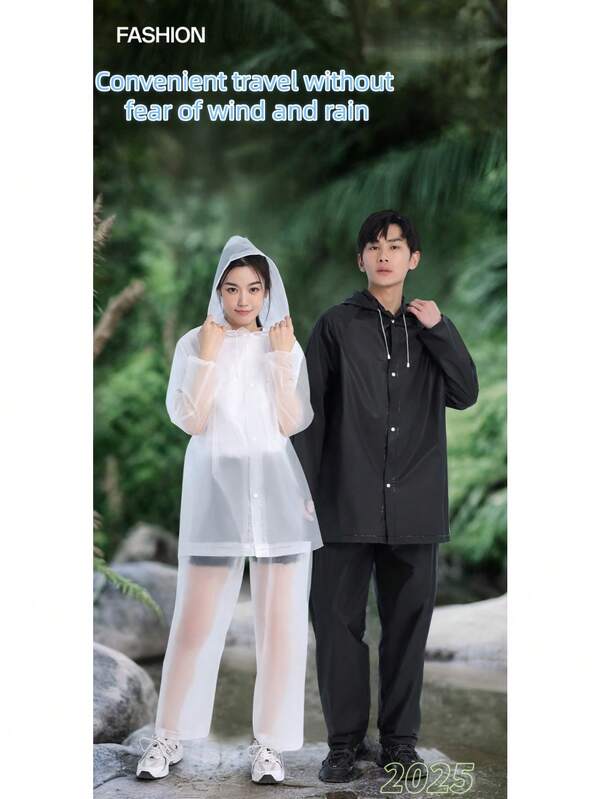 Unisex Raincoat And Pants Set, Full Body Waterproof Adult Rainwear, Motorcycle/Bicycle Riding Separates Raincoat And Poncho