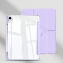 Case Compatible With IPad 10th Generation 10.9 Inch 2022/IPad (A16) 11th Generation 11 Inch 2025/IPad Air 4th/5th, IPad Pro 2020/2021/2022/2024, Slim Stylish Clear IPad Case With Pencil Holder, Multi Angles Folding Y-Shaped Stand Cover