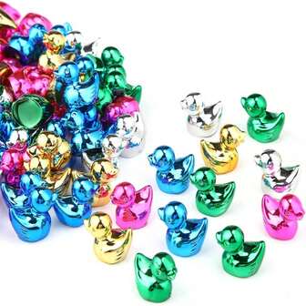 20/30/50PCS Mini Duck Statues, Bright Color Electroplated Duck Statue Decoration, Mini Garden Landscape Animal Sculpture, Aquarium Hide And Seek, Cake Decoration, DIY Pendant