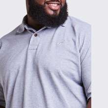 Men's Plus Size Cotton Polo Shirt - 灰色 - 查看 3