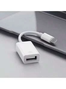 Cable OTG Lightning Adaptador Lightning a USB 3.0, Adaptador de USB para iPhone/iPad - Blanco - Ver 2