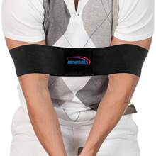 Swing Training Aid - Muscle Connection Swing Corrector Golfers, Arm Elbow Posture Trainer RightLeft Handed Beginners, Trainer Arm Band IndoorOutdoor Club Practice - 黑色 - 查看 2