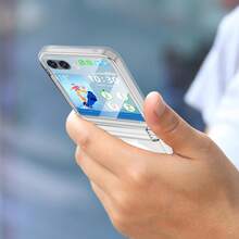 Funda protectora magnética con tapa compatible con Samsung Galaxy Z Flip 7 7FE 6 5 4 3 5G, compatible con carga inalámbrica, cubierta trasera de PC duro con protección contra caídas y golpes - transparente - Ver 6