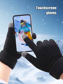 Damen Winter Outdoor Touchscreen Handschuhe, warme, verstärkte Fleece-Finger-Handschuhe zum Autofahren, Radfahren, bei Kälte, für Paare, Mode, vielseitig einsetzbar, für Feiertage, Dates, Schreiben, Büro, hochwertig