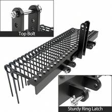 72-Inch 3-Point Tractor Rake, 72-Inch Wide 3-Point Tractor Rake For Pine Needles And Straw, Powder-Coated Steel, Category 0 And 1 Compliant - Black - View 2