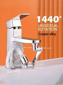 1pc 1440° Rotating Faucet Extender, Mechanical Arm Faucet Extender, Anti-Splash Faucet, Made Of High-Quality ABS Material, Suitable For Bathroom, Kitchen And Toilet