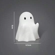 Cute Ghost Halloween Element White Desk Pen Holder, Creative Desk Decor, Office/Living Room/Dining Table Decorative Accessory [Some Details Like Eyes May Be In Random Shapes/Styles]