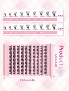 FQBFQB 200PCS D Curl Individual Lash Clusters 8-16mm DIY Lash Clusters 30D 40D 80D Natural Wispy & Soft Reusable Individual Eyelash Extension Kit False Eyelashes Suitable For Home And Everyday Use, Perfect For Weddings, Dates, Parties, Travel, Birthday Gifts, Valentine'S Day Presents, And Christmas Gifts,Eye Lash Clusters,Individual Eyelashes,Lashes,Fake Lashes