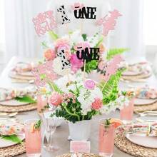 PCS Cowgirl 1st Birthday Centerpiece Sticks My 1st Rodeo First Birthday Table Flower Centerpieces Western Hat Cowgirl One Floral Decorations For Baby Shower Girls 1st Birthday Party Plies - 設計3 - 查看 6