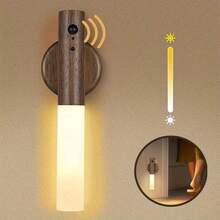 Decorative And Rechargeable LED Light With USB Bivolt And Motion Sensor - D.K.L - Dark Wood - View 1