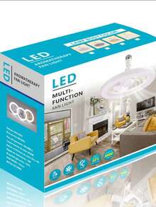 Ceiling Fan With High Airflow LED Light And Ergonomic Design FA109 - 白色 - 查看 3