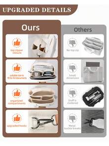 1 chiếc túi tote vải bố thời trang cỡ lớn - Màu đen! Thiết kế khóa kéo + nhiều ngăn bên hông, quai đeo vai bền chắc, siêu rộng rãi, dễ dàng đáp ứng nhu cầu mang theo laptop và sách vở của sinh viên. Quà tặng ngày Valentine, quà tặng tựu trường, hãy chuẩn bị trước! - màu đen - Xem 8