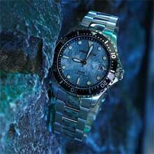 Moemton Relojes para hombres de la serie Meteorito de MOEMTON, relojes mecánicos automáticos, relojes deportivos y de ocio, correas de acero inoxidable, resistentes al agua hasta 100 metros