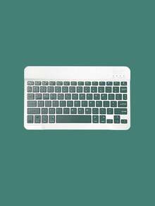 Teclado inalámbrico Bluetooth mini silencioso de 10 pulgadas, compatible con teléfonos inteligentes, iPads, 3 sistemas, capacidad de batería de 150mAh - Verde Oscuro - Ver 7