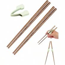 Ayudante de palillos, palillos de entrenamiento para adultos, principiantes, entrenadores o aprendices - diestros o zurdos - inicial - Ver 2