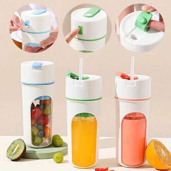 New Portable Juicer With High Appearance, Powerful Speed, Small Mini Juice Cup, Household Electric Juicer Cup, Multi-Functional Usb Fruit Blender Juicer, Portable Electric Juicer Blender, Fruit Juicer Cup, Food Milkshake Juicer, Suitable For Orange Juice/Apple Juice/Lemon Juice/Cranberry Juice, High-Quality And Simple Design