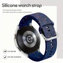 Color Speckles Bands Compatible With Samsung Galaxy Watch 7 Band 40mm 44mm, 20mm No Gap Soft Silicone Strap Replacement For Galaxy Watch 6 5 4/Classic 6 4/FE 40 Mm/Watch 5 Pro 45mm Women Men