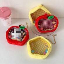 1pc Multifunctional Storage Bag, Extra Large Doll Storage Bag, Transparent Character Display Bag, Portable Character Storage Bag With Keychain, Mini Doll Hanging Mystery Box Closed Storage Bag, Dust-Proof Collectible Mini Doll Box, Suitable For Dolls, Cables, Cosmetics, Small Accessories [Doll Not Included] Makeup Travel Toiletry Organizer Clear Essentials Gifts Storage Zipper Accessories Nail