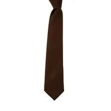 New Hot ! Solid Color Plain Classic Necktie Men's Tie,ZXCFTE - 55-棕色 - 查看 2