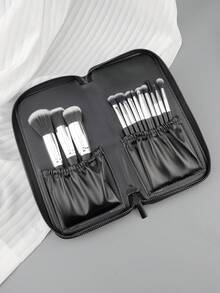 1个化妆刷收纳袋，化妆刷架，竖式化妆杯旅行专业化妆师整理包 - 不含化妆刷 - 彩色 - 查看 2