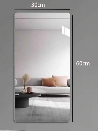 1pc DIY Acrylic Mirror, Bathroom Makeup Unbreakable, Self Adhesive, No Installation Required. [The Product Image Shows The Size, Please Confirm If Size Is Wand Square Round Heart Shaped Waterproof Material, Stick Paste, Mirror. Bedroom Office, Various Surfaces, Environments, Helpful Home Accessory. view 3