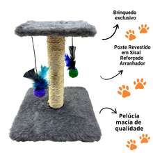 Scratching Post With Double Sisal Cat Toy - Gris - Ver 6