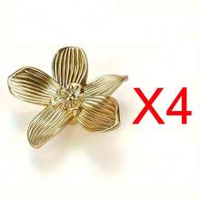 1 件/2 件金色花朵抽屉把手，创意花瓣厨柜把手、梳妆台把手、家具柜抽屉拉手、衣柜门把手 - 金色 - 查看 10