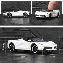 Burago 1:64 Échelle Série  Voiture Miniature en Alliage Moulé sous Pression, Voiture de Sport Miniature Simulée, Voiture de Collection, Décoration de Voiture, Cadeau pour Hommes pour Anniversaire, Nouvel An, Noël - LAFERRARI-Blanc - Voir 2