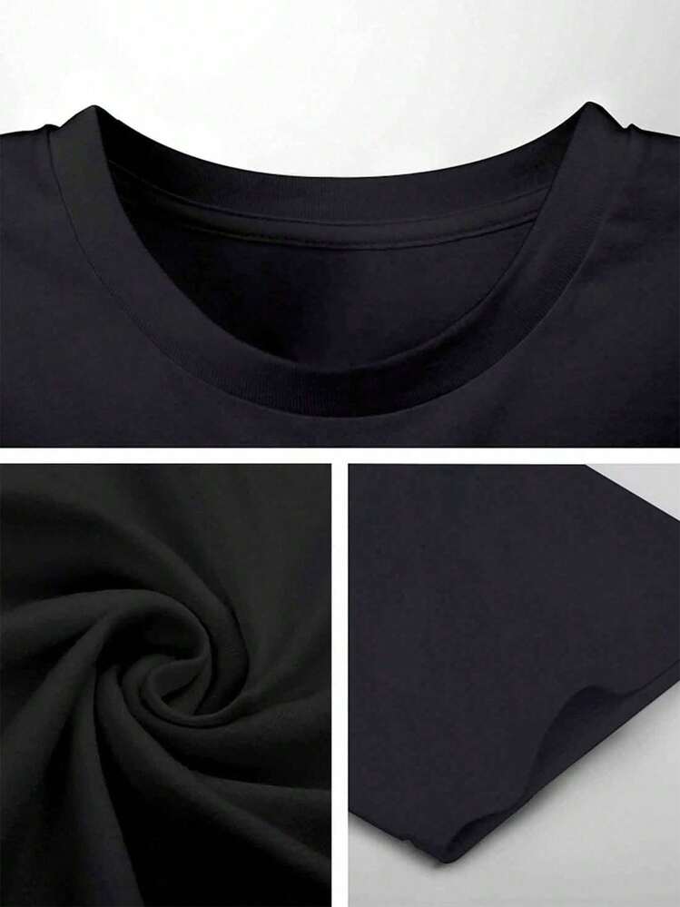 Camiseta 100% algodón con una cola de sirena iridiscente y escamas brillantes, acentuada por burbujas brillantes y estrellas centelleantes que capturan la magia submarina. - Negro - Añade 3