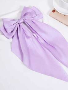 1/4 Stücke Haarspangen mit leichter lila Schleife für Frauen, modisch und hochwertig, süß und vielseitig, geeignet für den täglichen Gebrauch, Hochzeitsjungfern, Partys, Reisen, Weihnachten und Schulanfang, Klammern