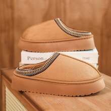 Platform Fluffy Slippers Men Women House Flats Fashion Plush Winter Designer Shoes Man Home Couple Casual Footwear